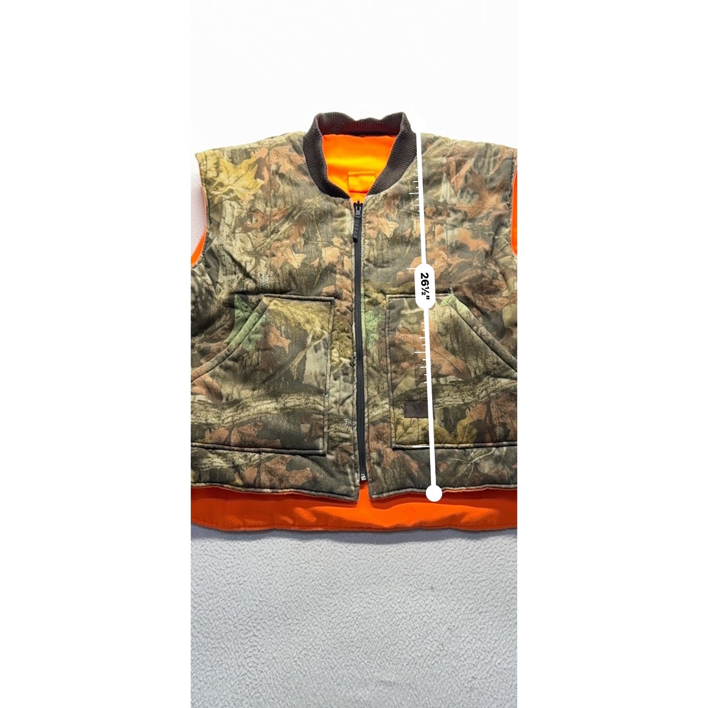 Reversible Walls Camouflage & Blaze Orange Hunting Vest With Pockets #9464