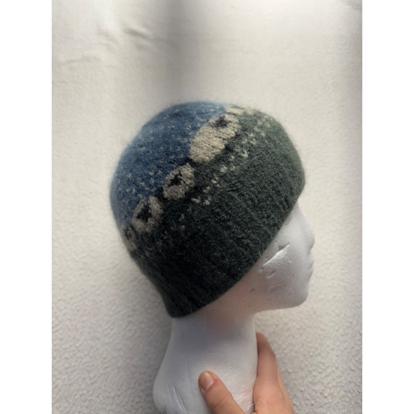 Handmade Sheep Pattern Wool Hat #5599