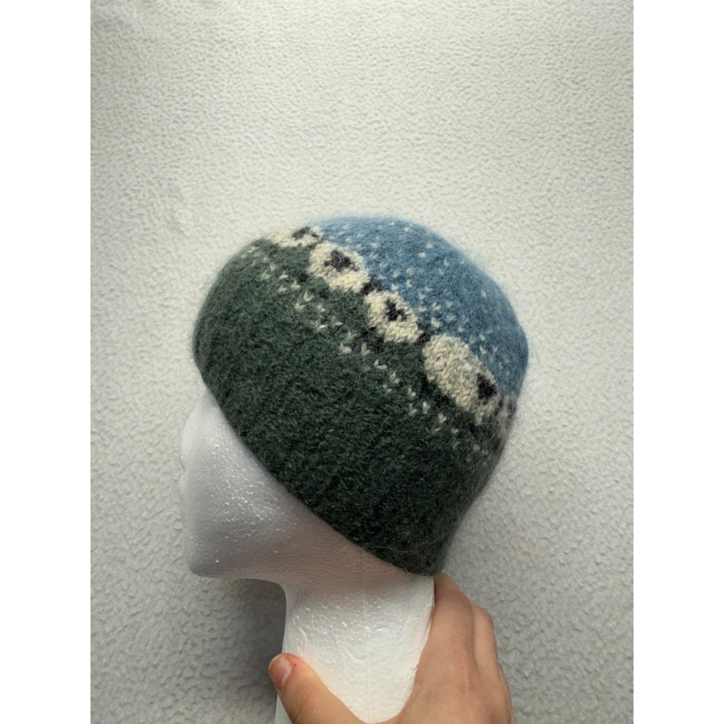 Handmade Sheep Pattern Wool Hat #5599