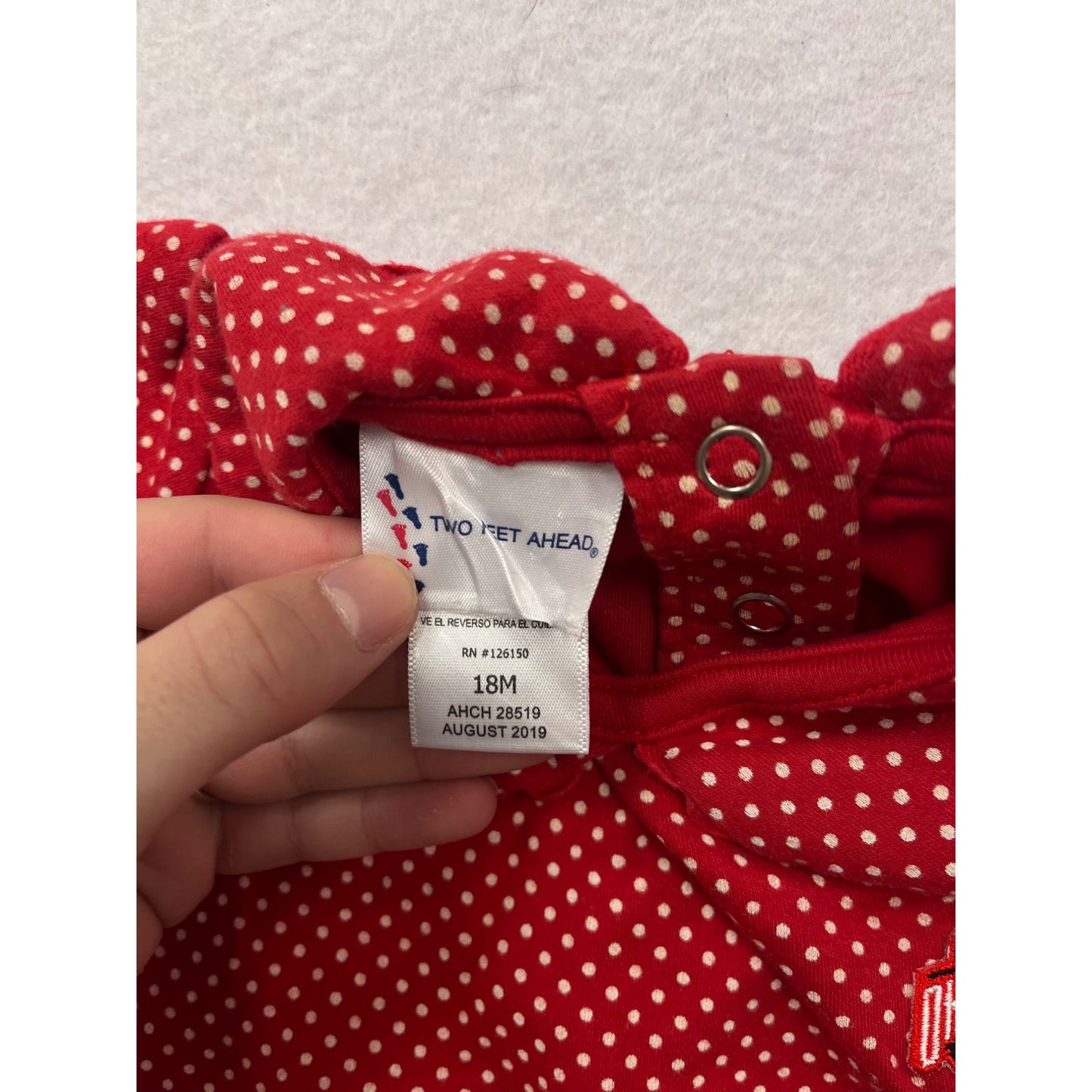 Ohio State Size 18M Baby Girl Polka Dot Dress #6547