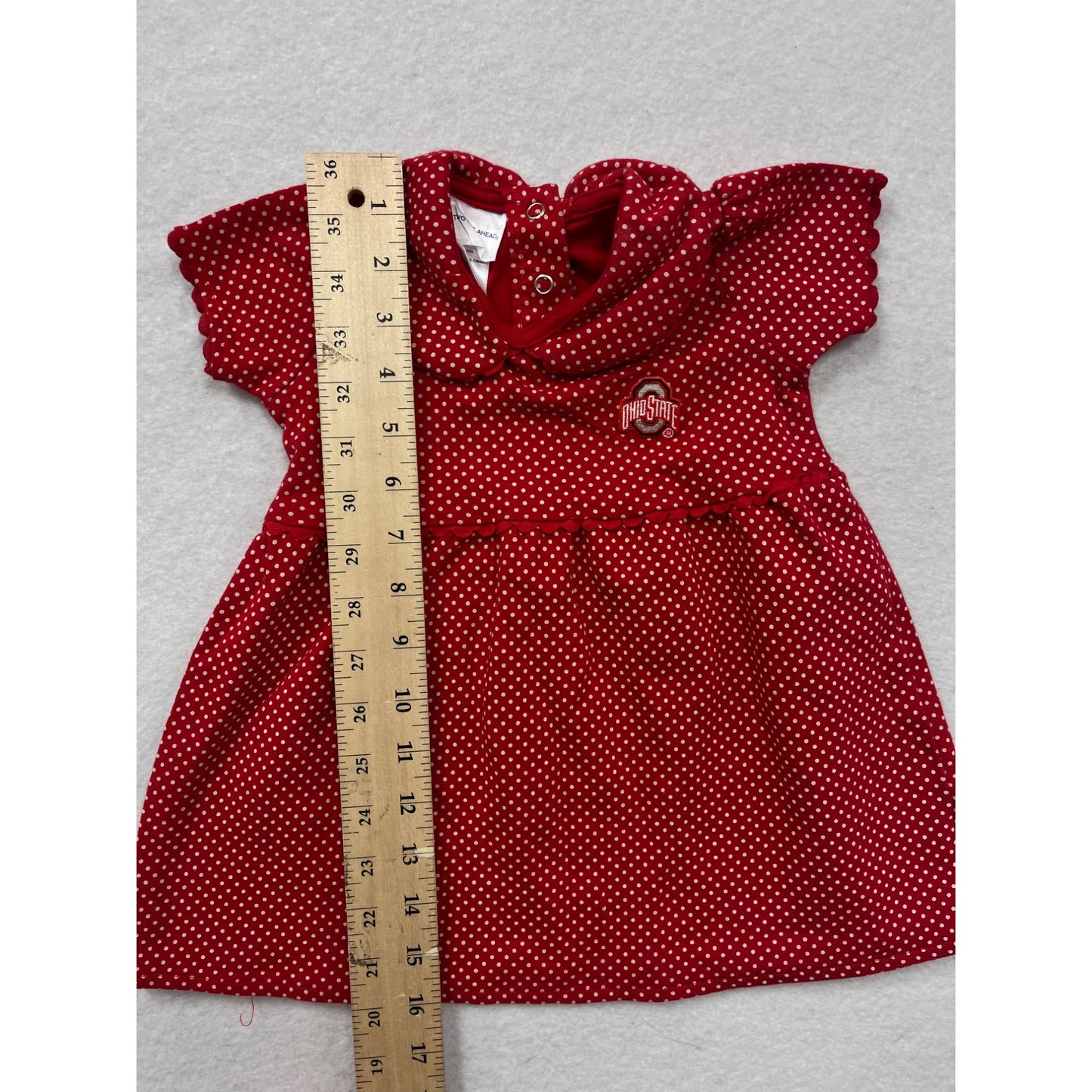 Ohio State Size 18M Baby Girl Polka Dot Dress #6547
