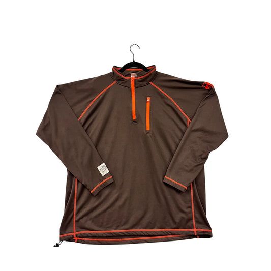 Pheasants Forever Mens 2XL Brown Hunting Pullover With Orange Accents #8109