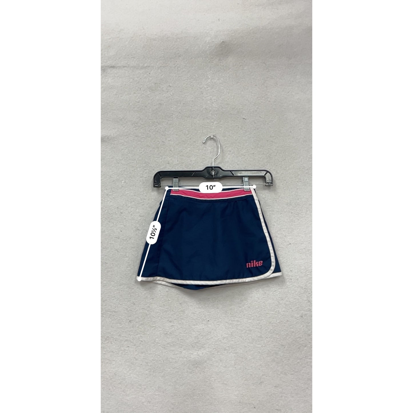 Nike Girls Navy Blue Athletic Skort W/Pink Accents & Elastic Waist Size 7-8 #156A