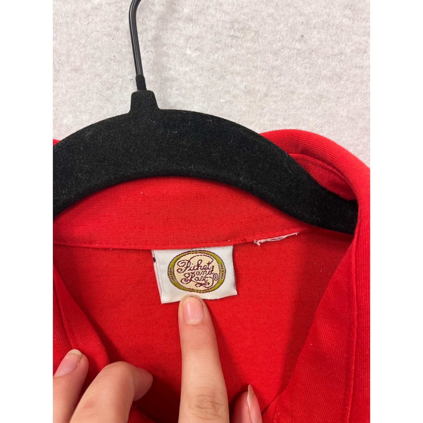 Vintage Picket & Post Red Polo Shirt Size L 100% Cotton #724A