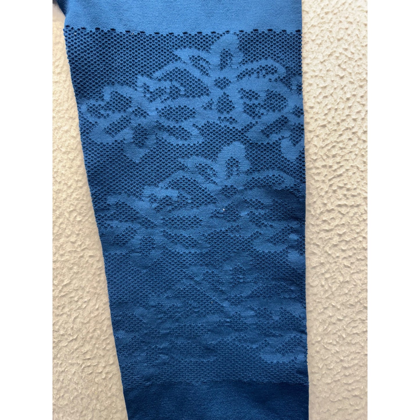 Fabletics Blue High-Waisted Leggings With Floral Lace Design #9185