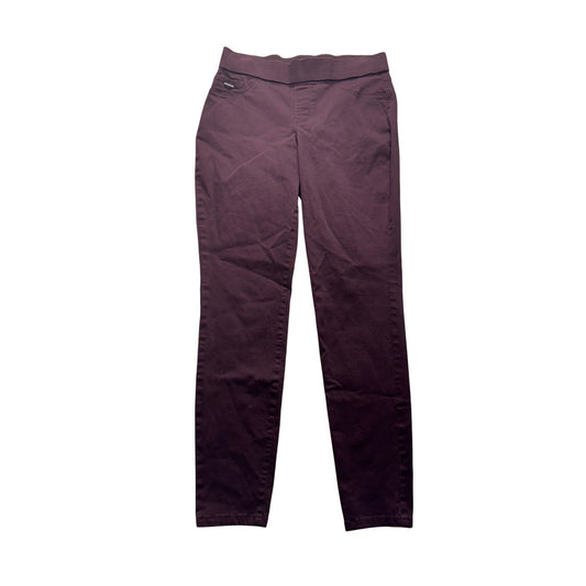 Nine West Heidi Pull-On Skinny Pants Purple Size 6 Stretch Casual Style #9270