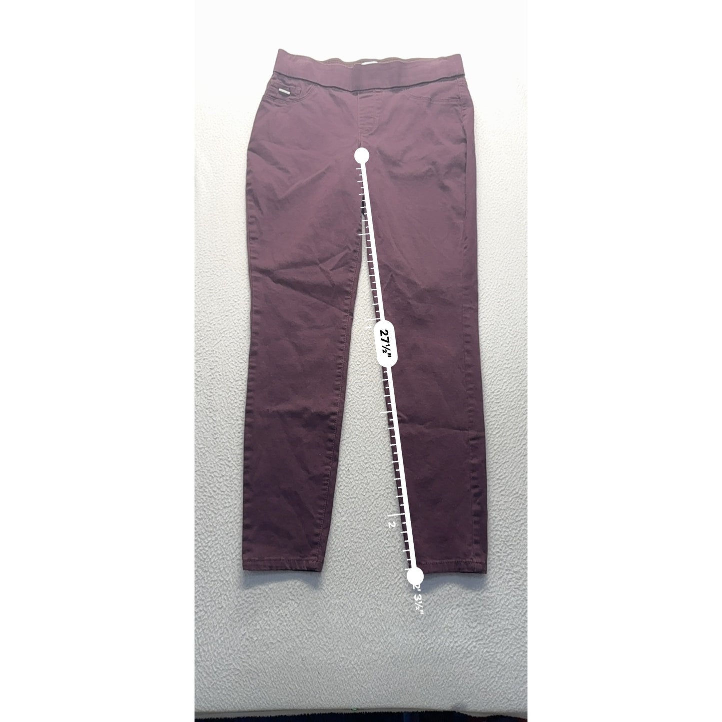 Nine West Heidi Pull-On Skinny Pants Purple Size 6 Stretch Casual Style #9270