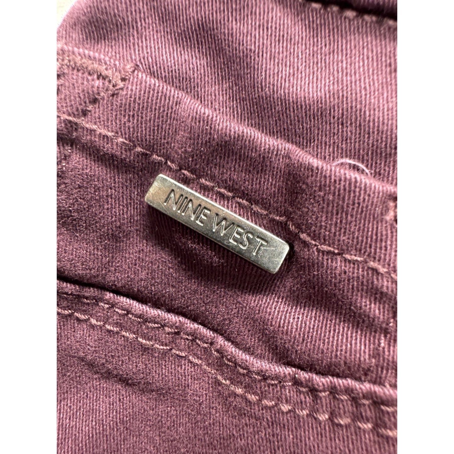 Nine West Heidi Pull-On Skinny Pants Purple Size 6 Stretch Casual Style #9270