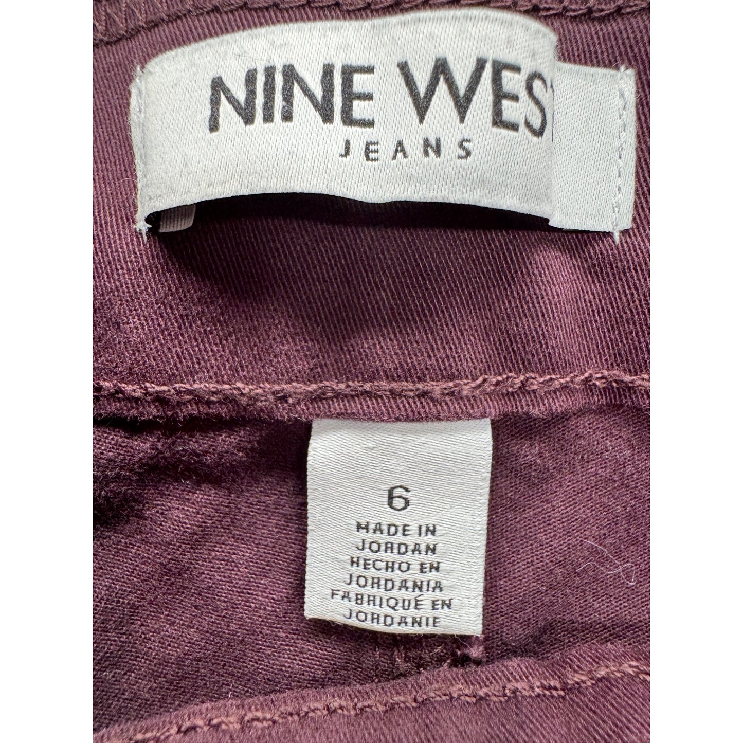 Nine West Heidi Pull-On Skinny Pants Purple Size 6 Stretch Casual Style #9270