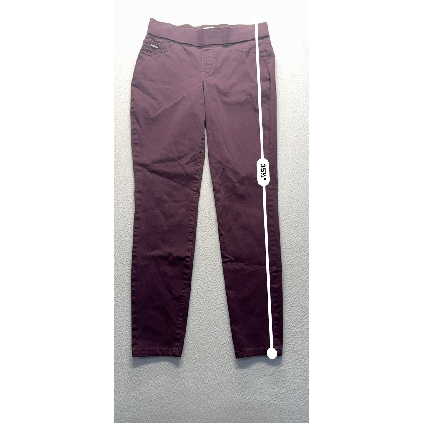 Nine West Heidi Pull-On Skinny Pants Purple Size 6 Stretch Casual Style #9270