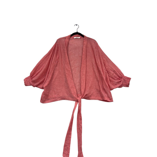 Lightweight Coral Kimono Cardigan Jupee S #158C