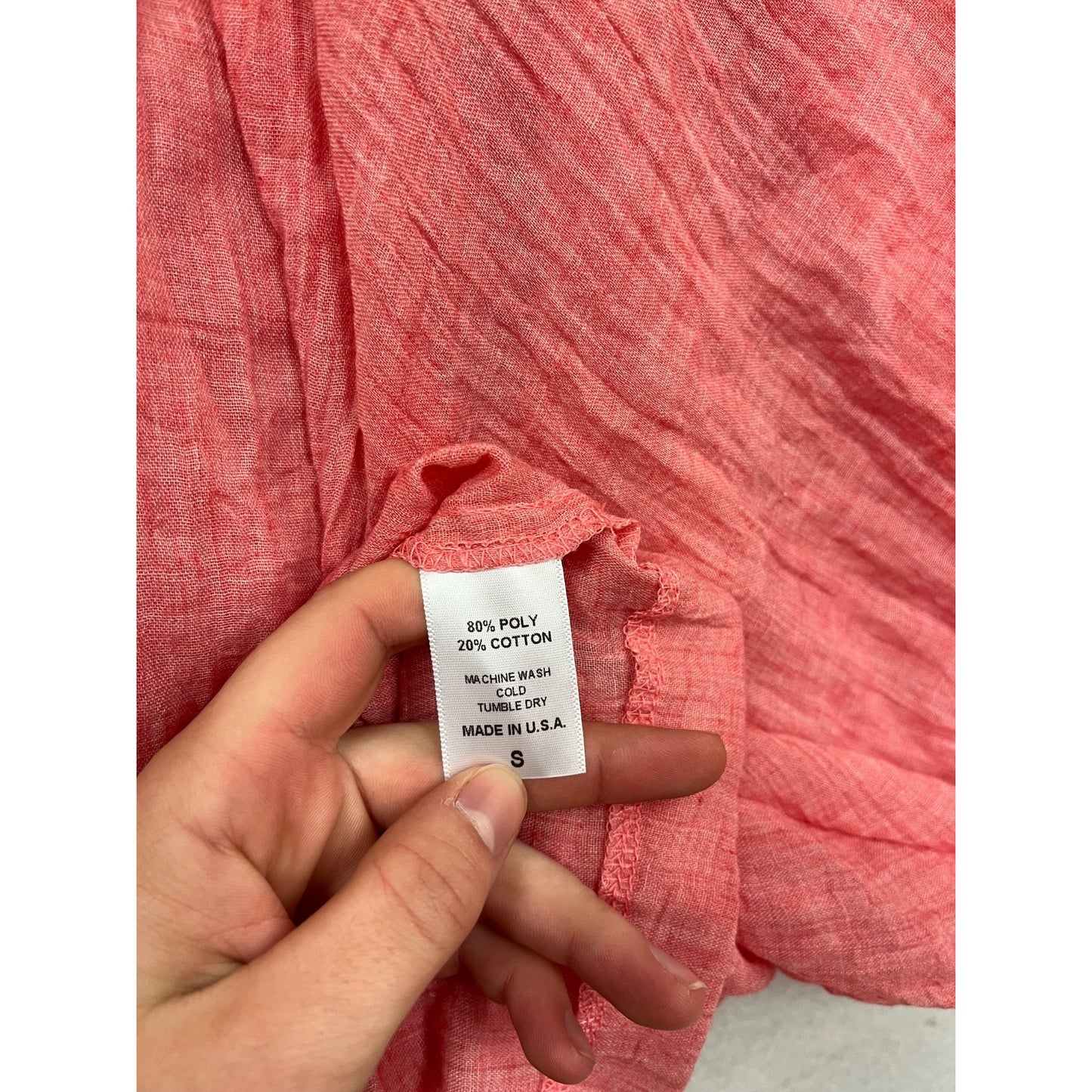 Lightweight Coral Kimono Cardigan Jupee S #158C