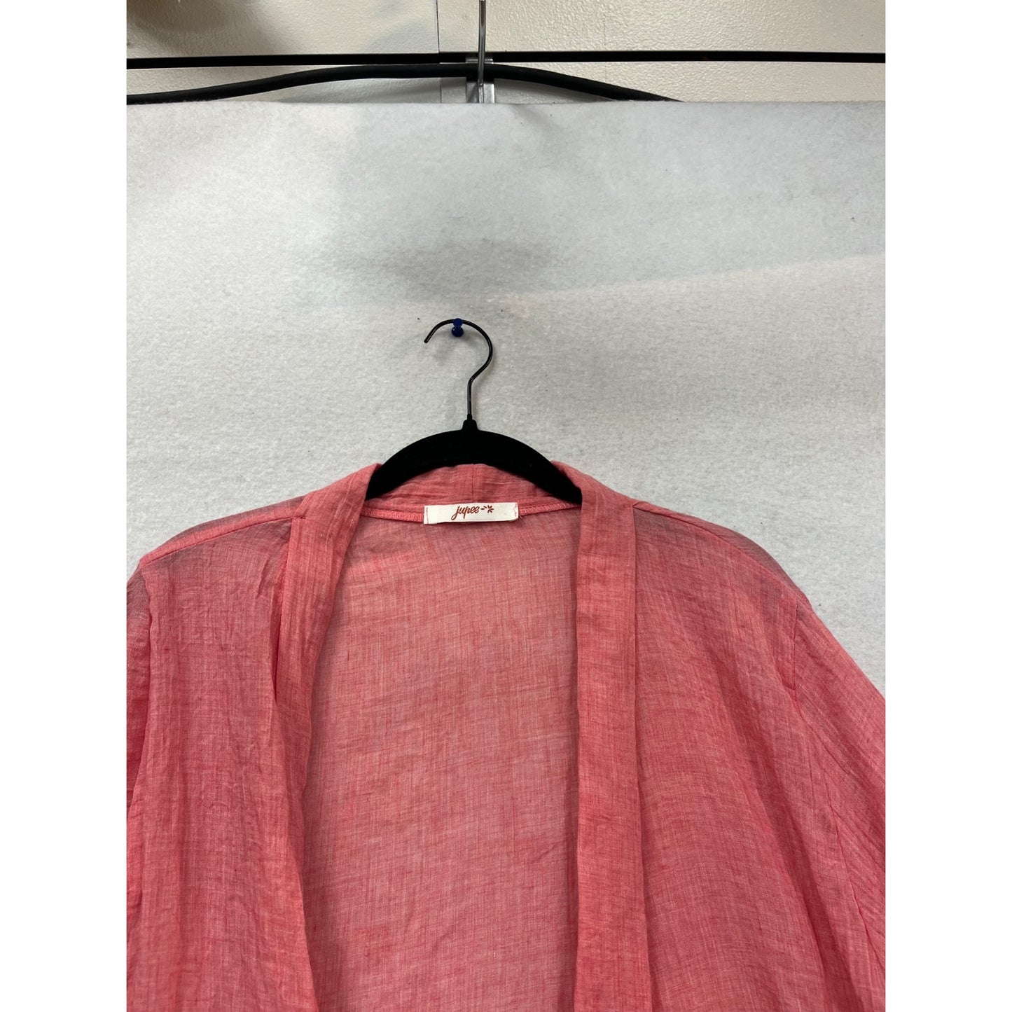 Lightweight Coral Kimono Cardigan Jupee S #158C