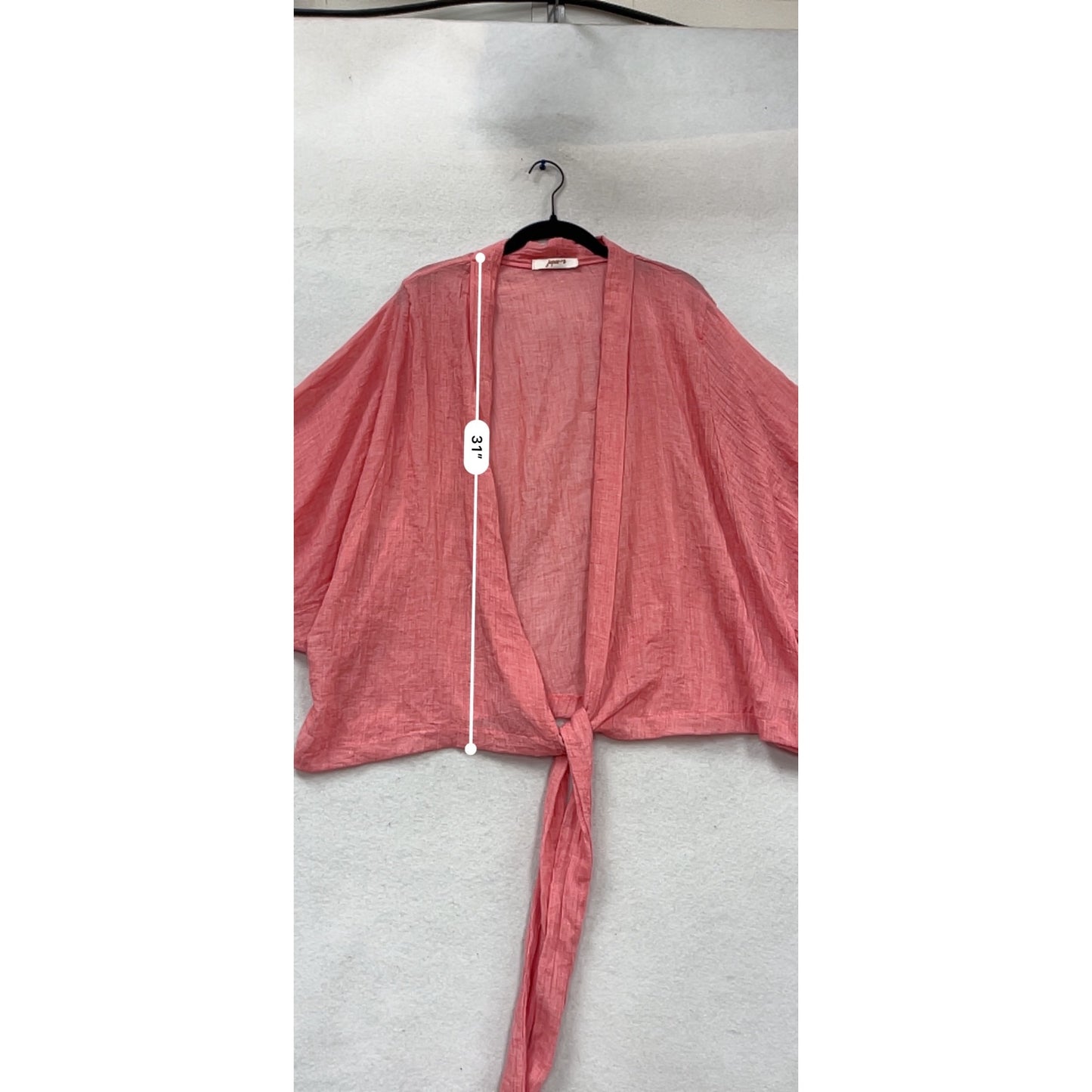 Lightweight Coral Kimono Cardigan Jupee S #158C