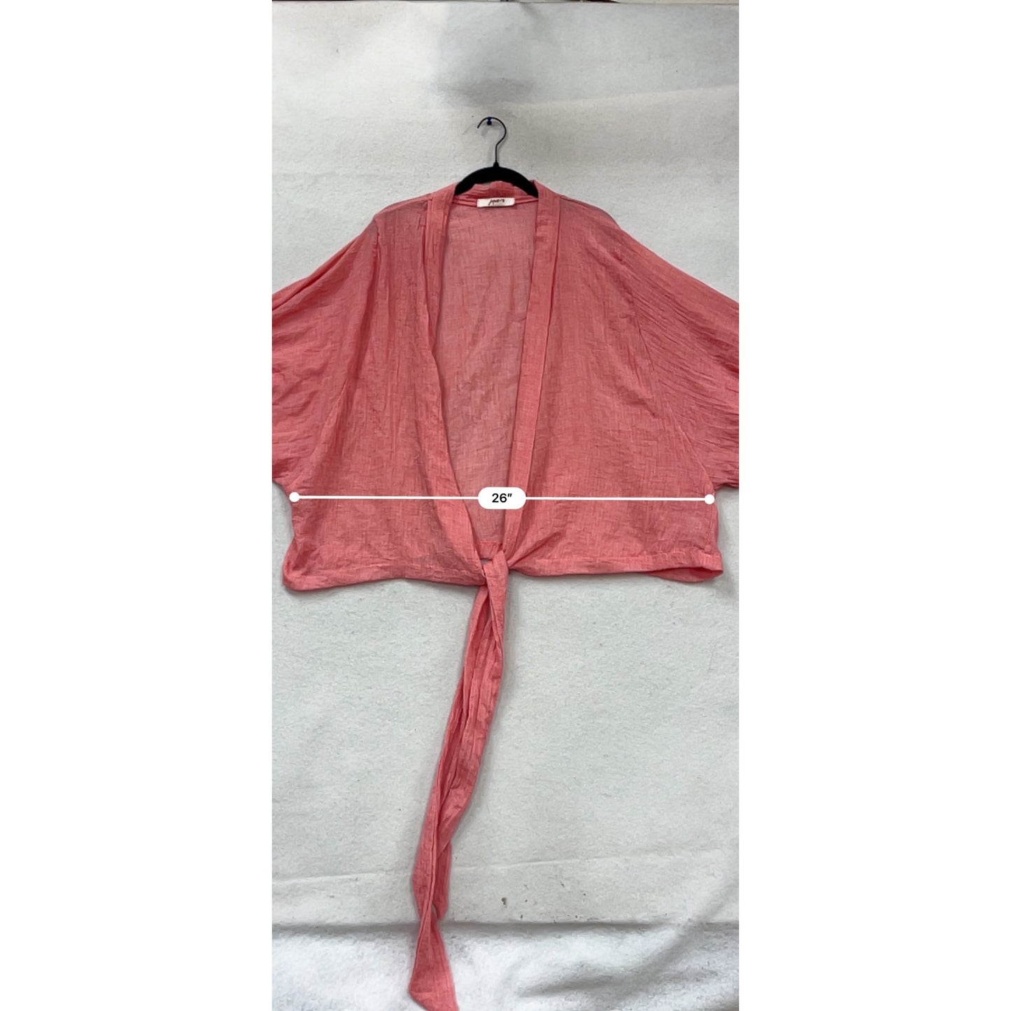 Lightweight Coral Kimono Cardigan Jupee S #158C