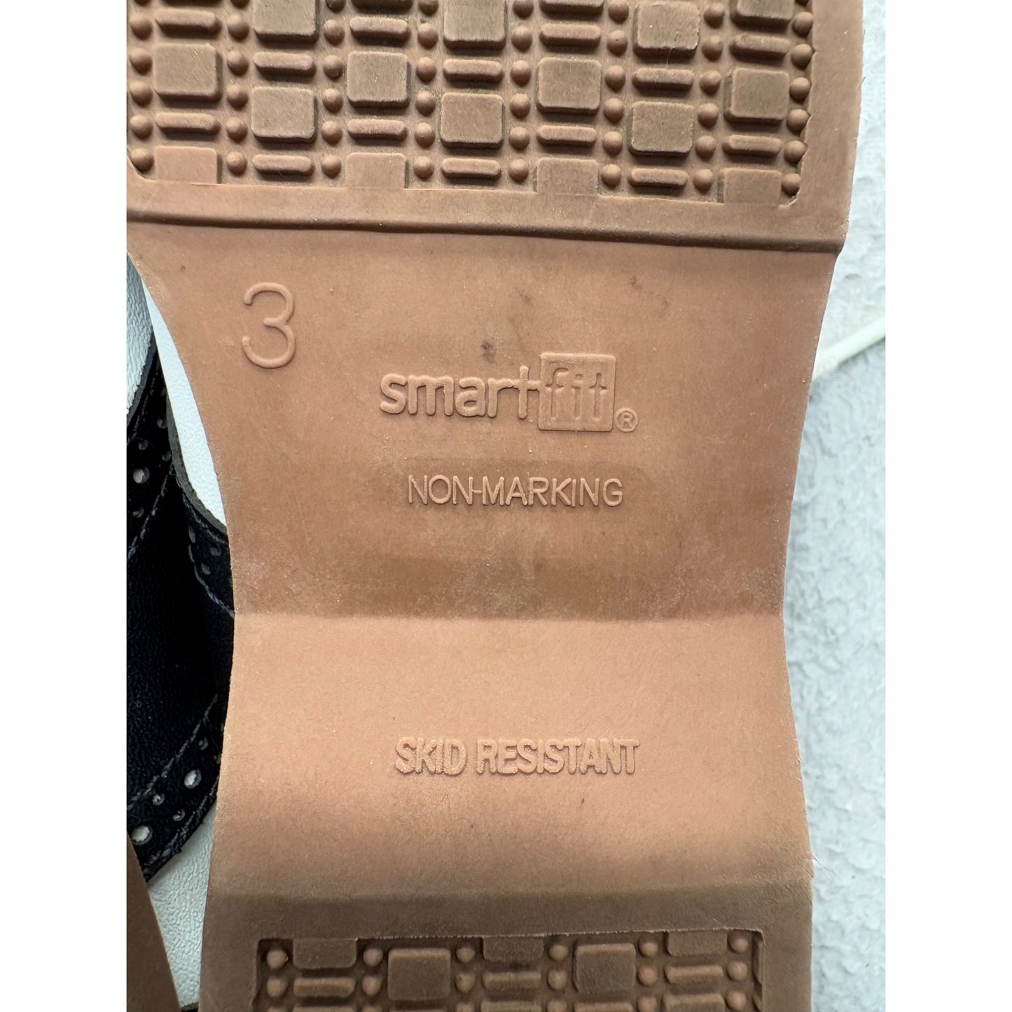 Smartfit Toddler Saddle Oxford Shoes Size 3 White & Black #357B