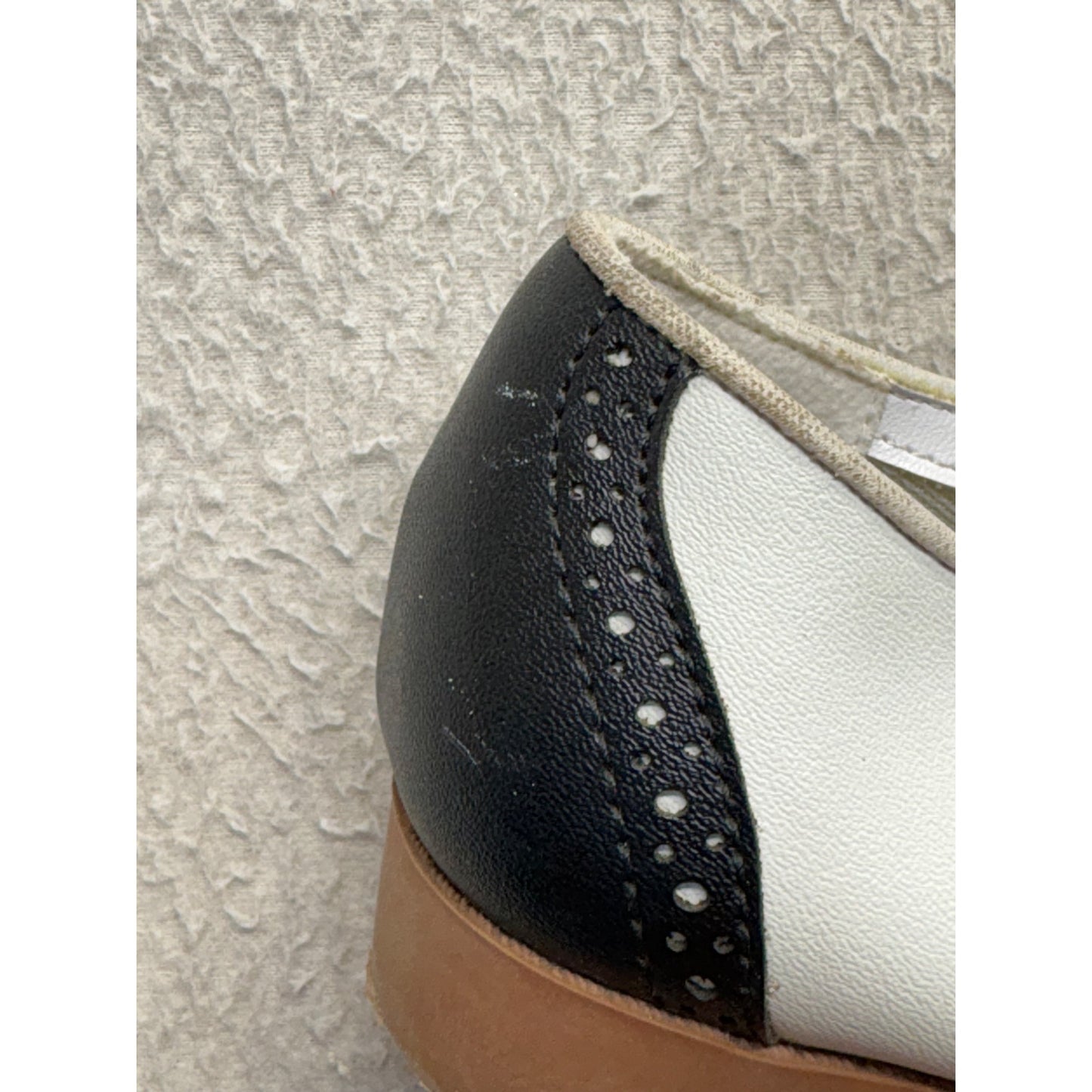 Smartfit Toddler Saddle Oxford Shoes Size 3 White & Black #357B