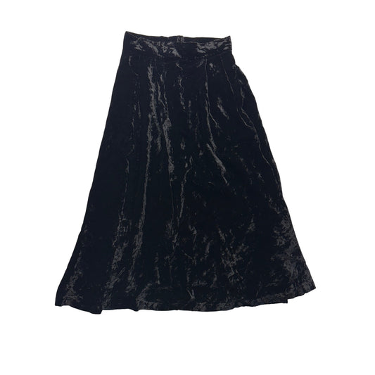 Vintage Talbots Black Crushed Velvet Maxi Skirt #7541
