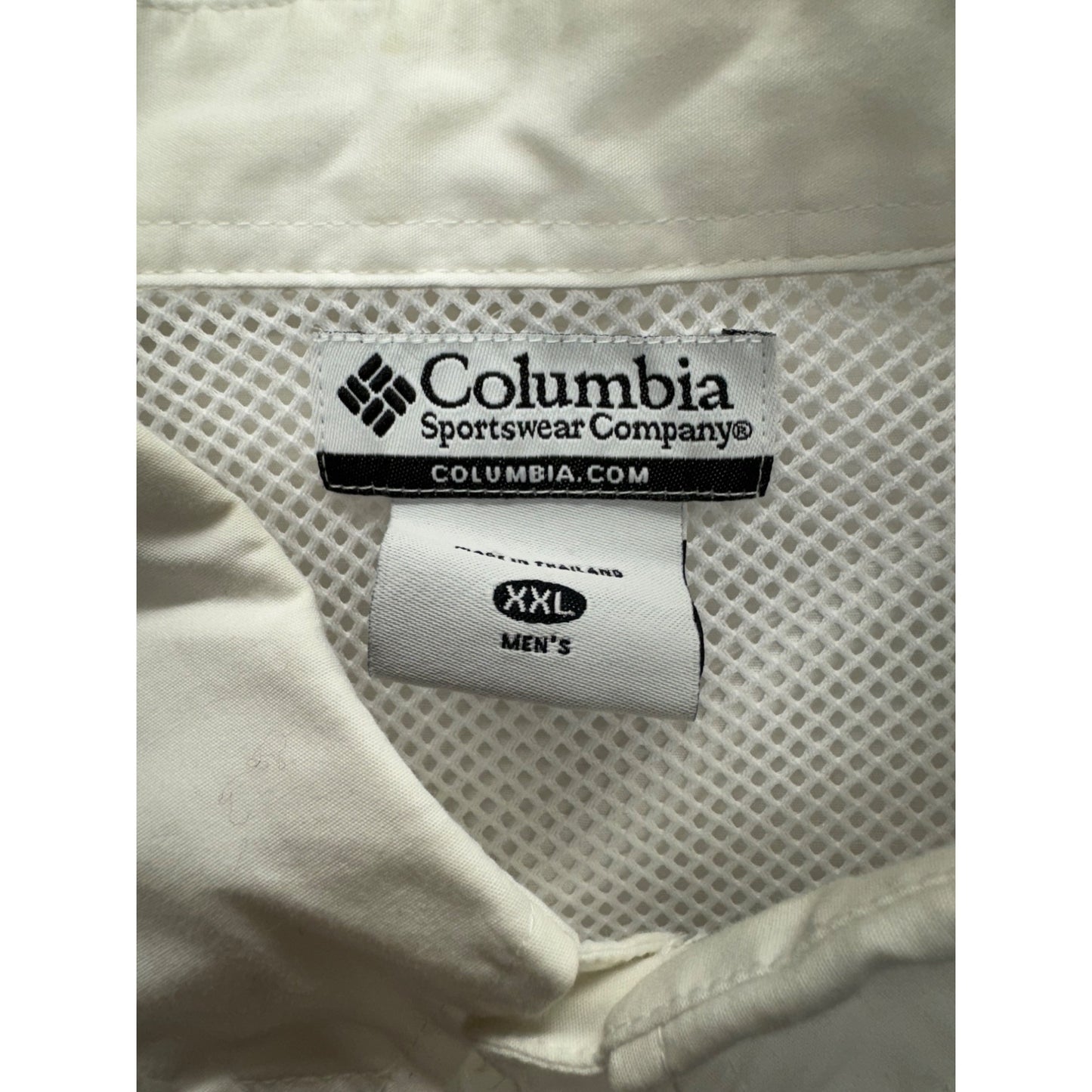 Columbia Short Sleeve Utility Button Down Shirt Outdoor Explorer White XXL #9587