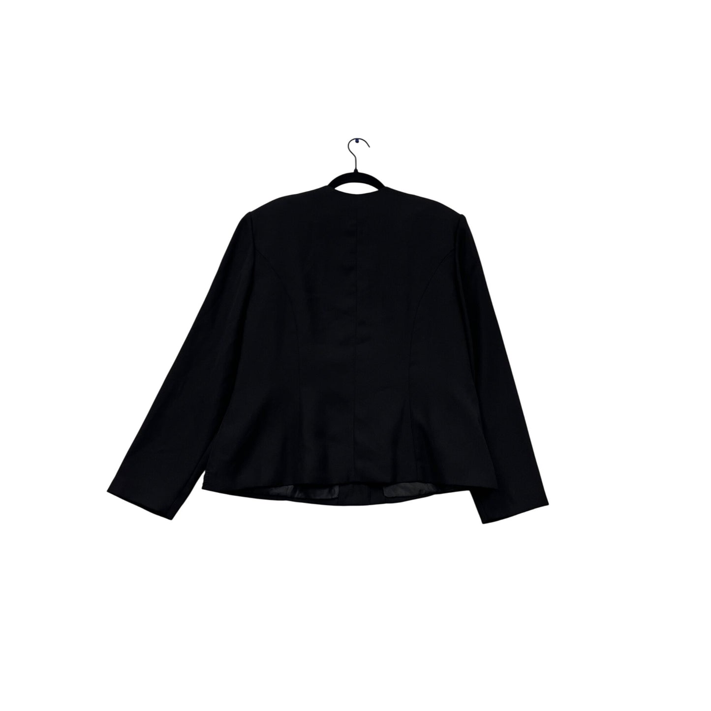 R&M Richards Black Beaded Jacket Size 18 #456A