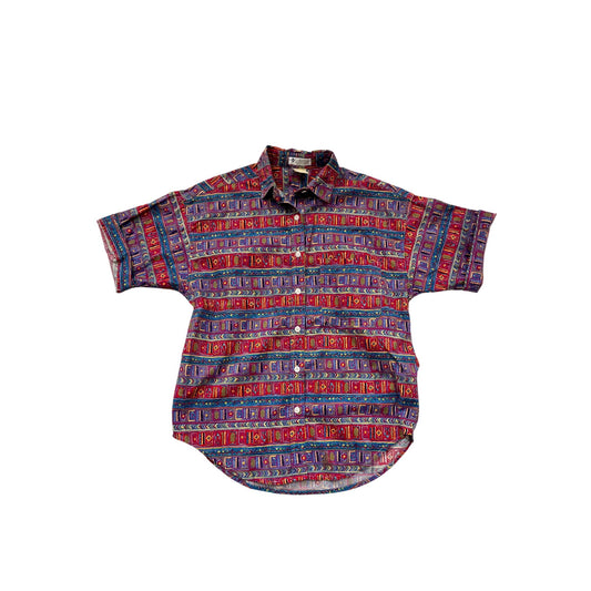 Vintage Columbia Small Short-Sleeve Button-Up Shirt #8854