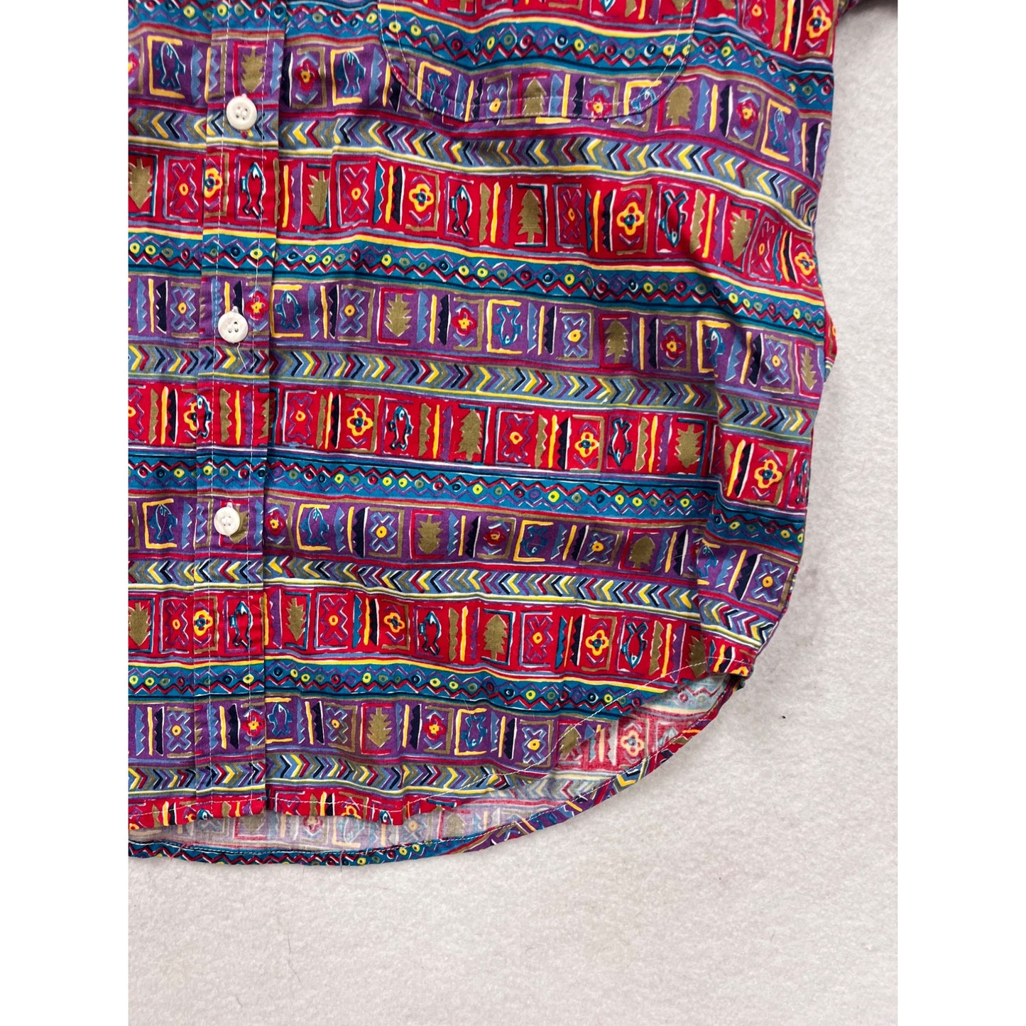 Vintage Columbia Small Short-Sleeve Button-Up Shirt #8854