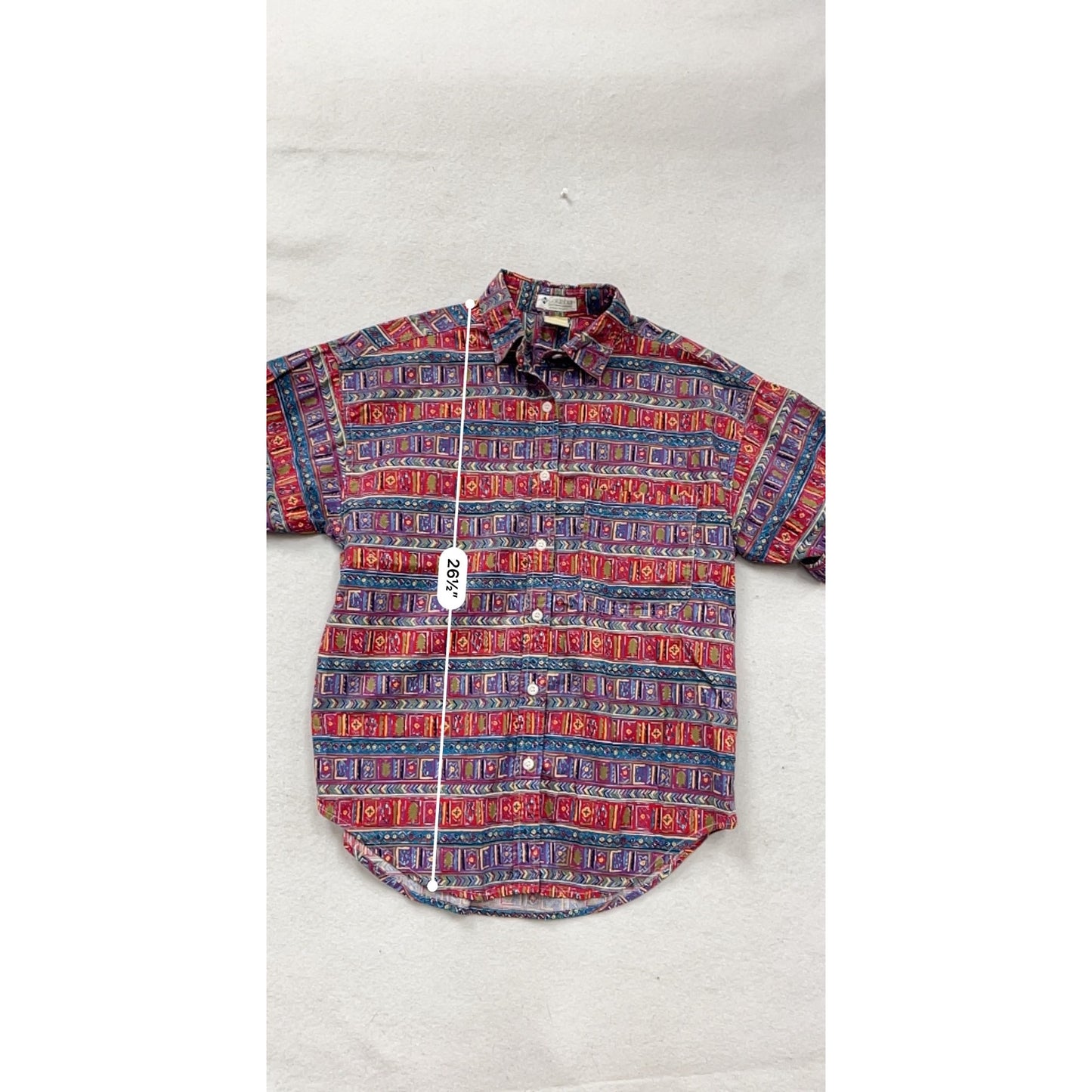 Vintage Columbia Small Short-Sleeve Button-Up Shirt #8854