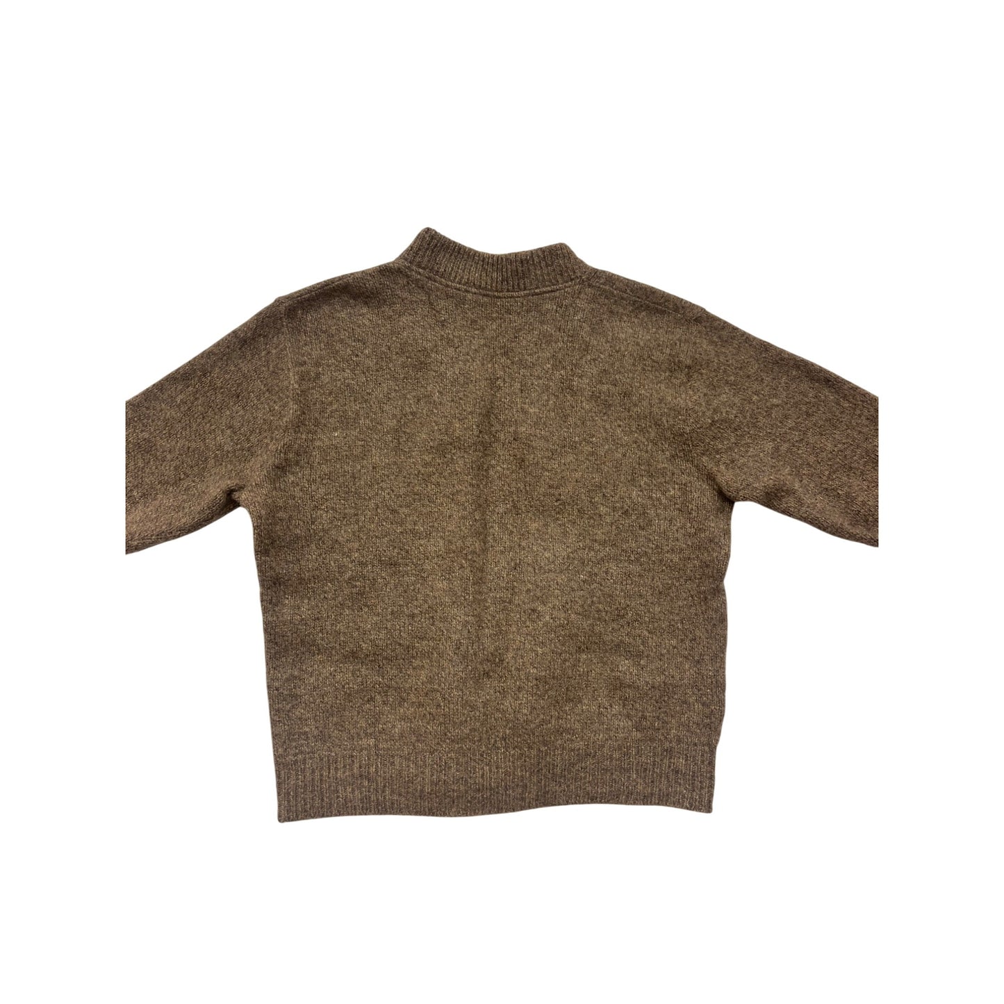 Large Gander Mountain Brown Wool Blend Button-Up Sweater #8954