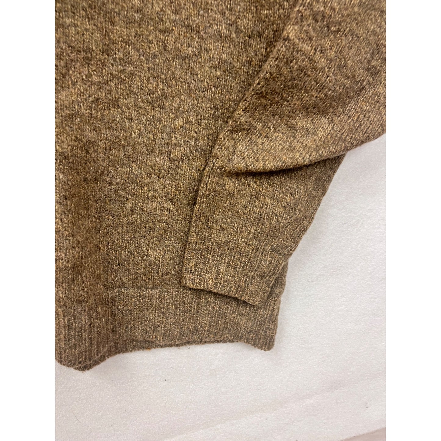 Large Gander Mountain Brown Wool Blend Button-Up Sweater #8954