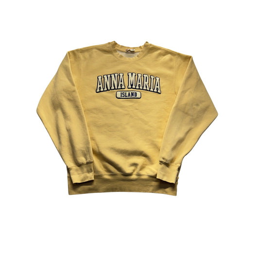 Anna Maria Island Yellow Sweatshirt Pro-Weave S 80% Cotton 20% Polyester #7812