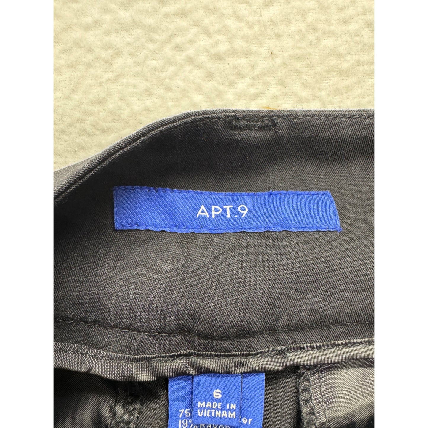 Apt 9 Black Wide Leg Dress Pants Size S Polyester Blend #9268