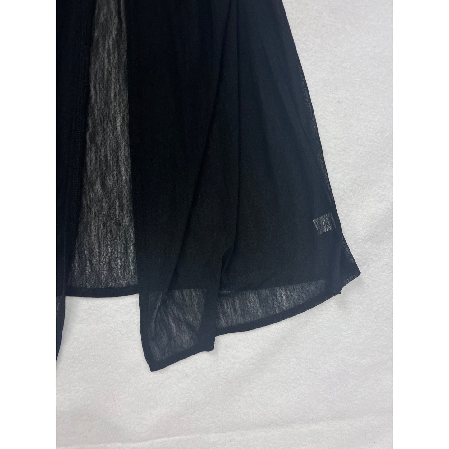 Sheer Black Maxi Cover-Up Dress With Crochet Lace Detail M By Luna #8723