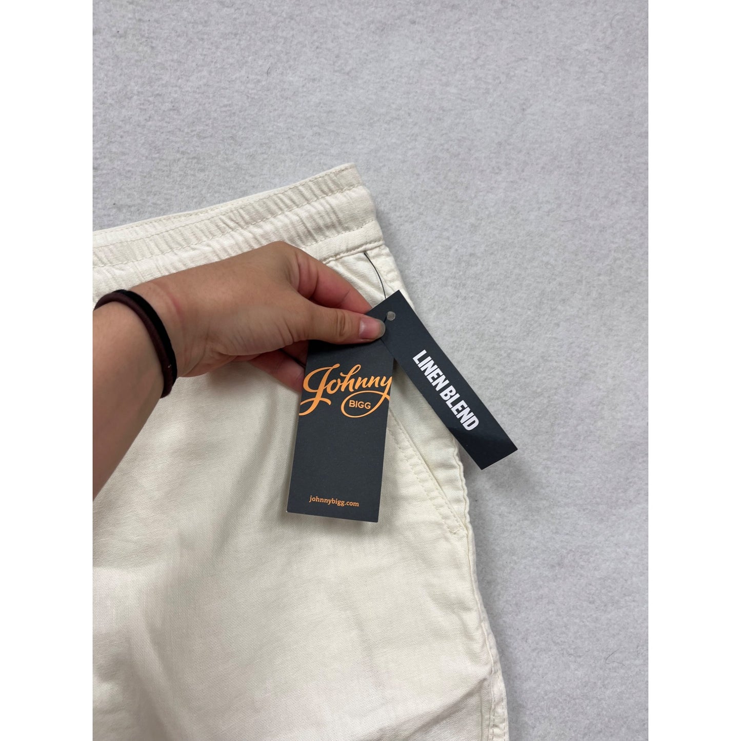 Johnny Bigg Linen Blend  Shorts Off White Size 50 #719A