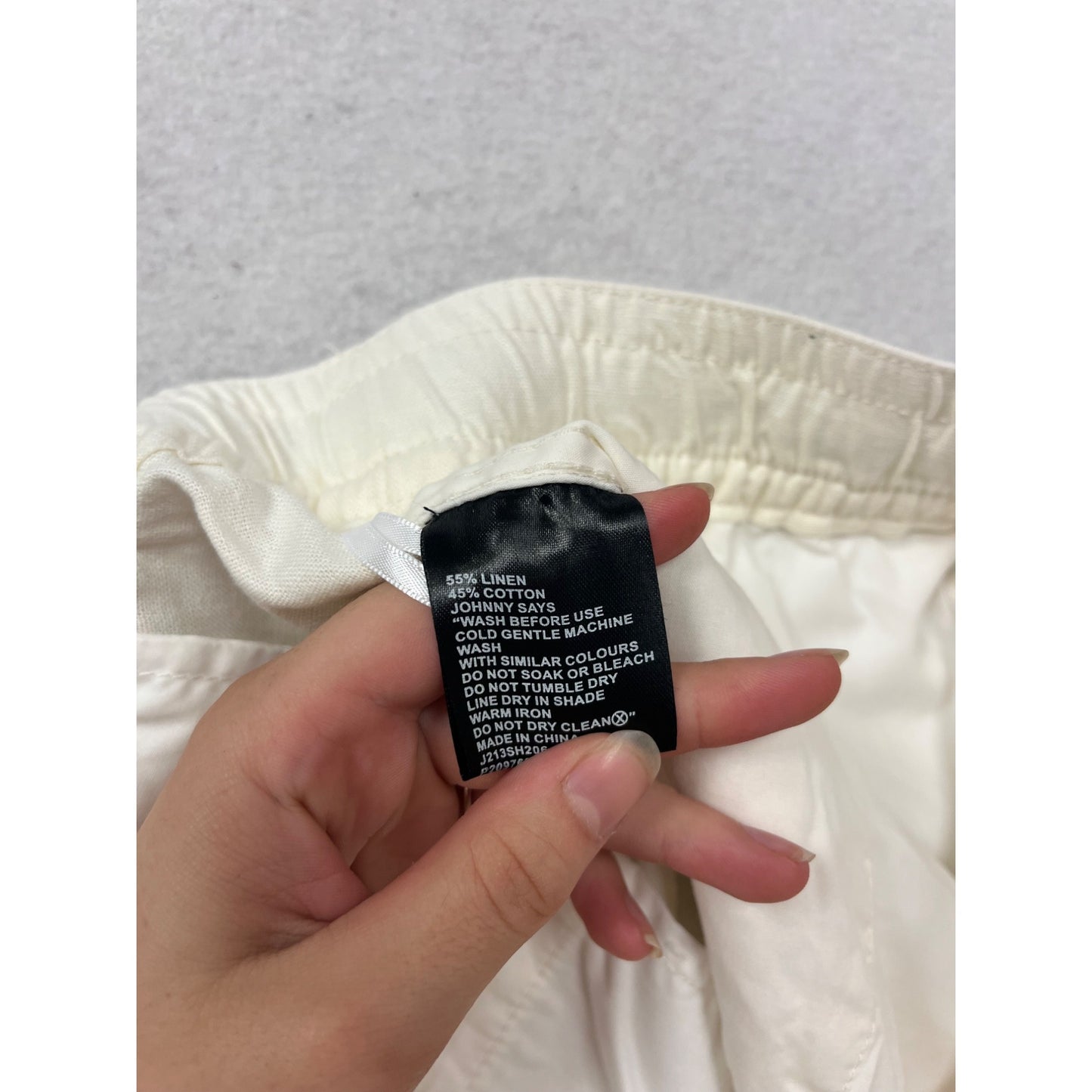 Johnny Bigg Linen Blend  Shorts Off White Size 50 #719A