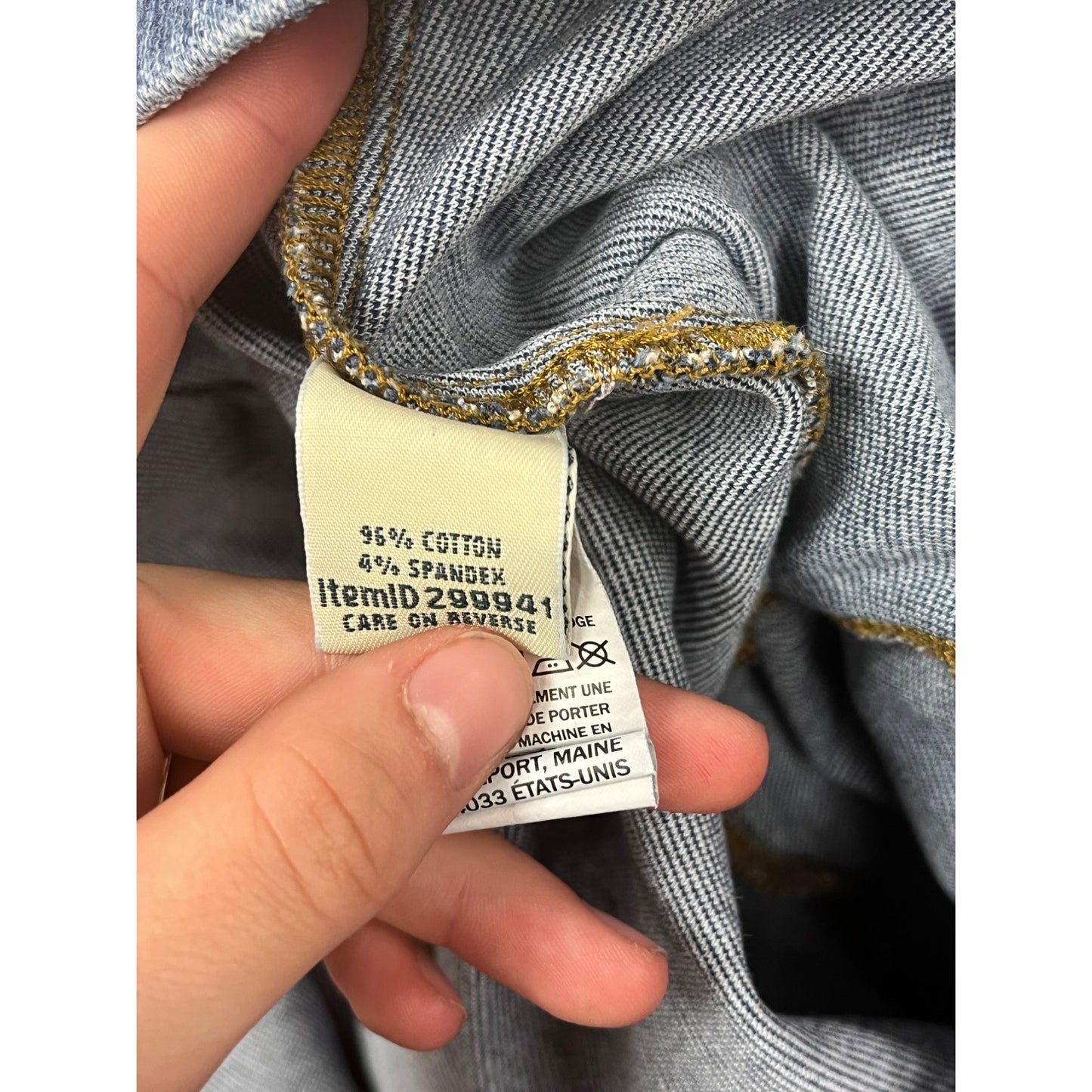 L.L.Bean Medium Blue Denim Pants #8439