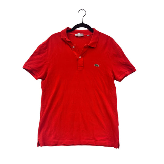 Lacoste Slim Fit Red Cotton Polo Shirt Size M #8621