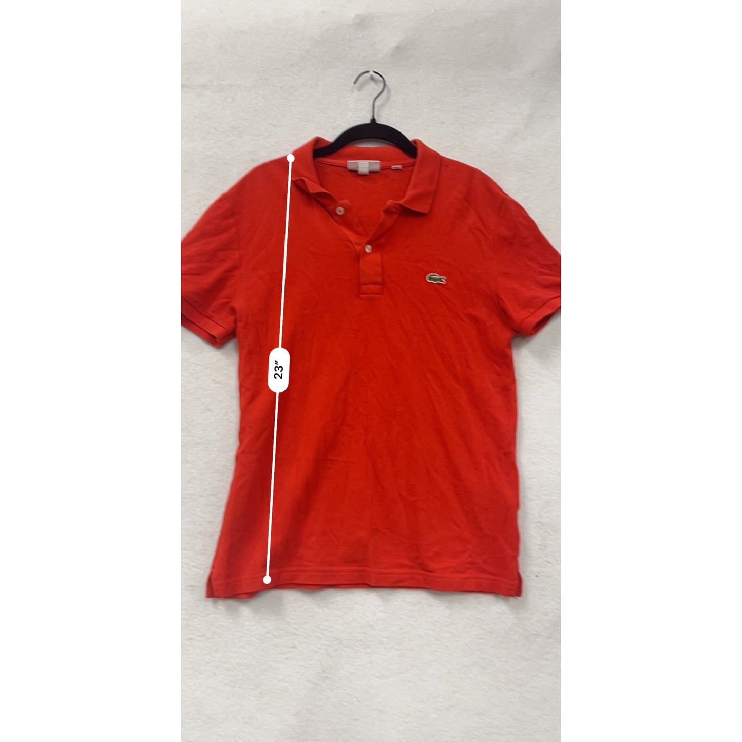 Lacoste Slim Fit Red Cotton Polo Shirt Size M #8621