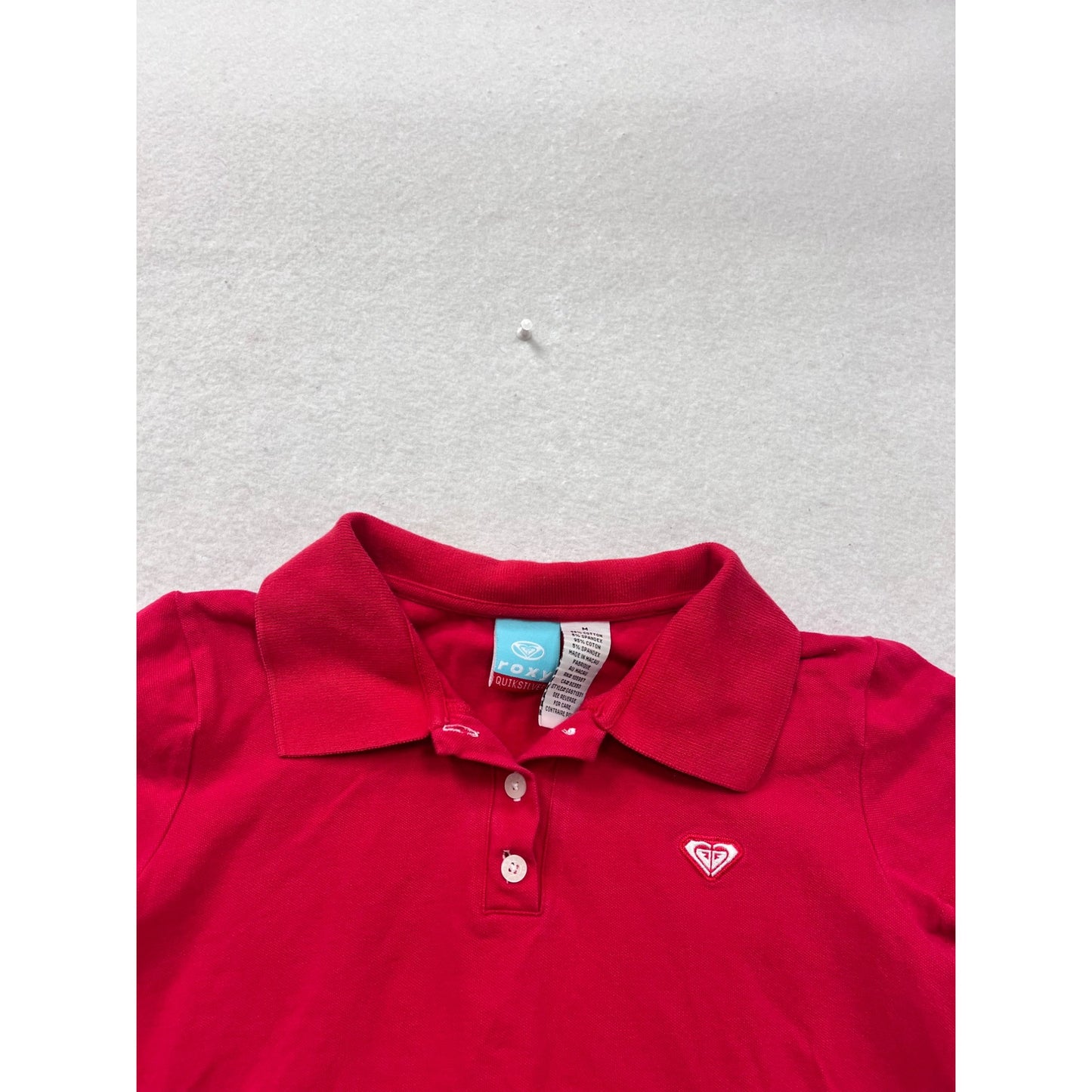 Roxy Y2K Medium Red Polo Shirt #8870