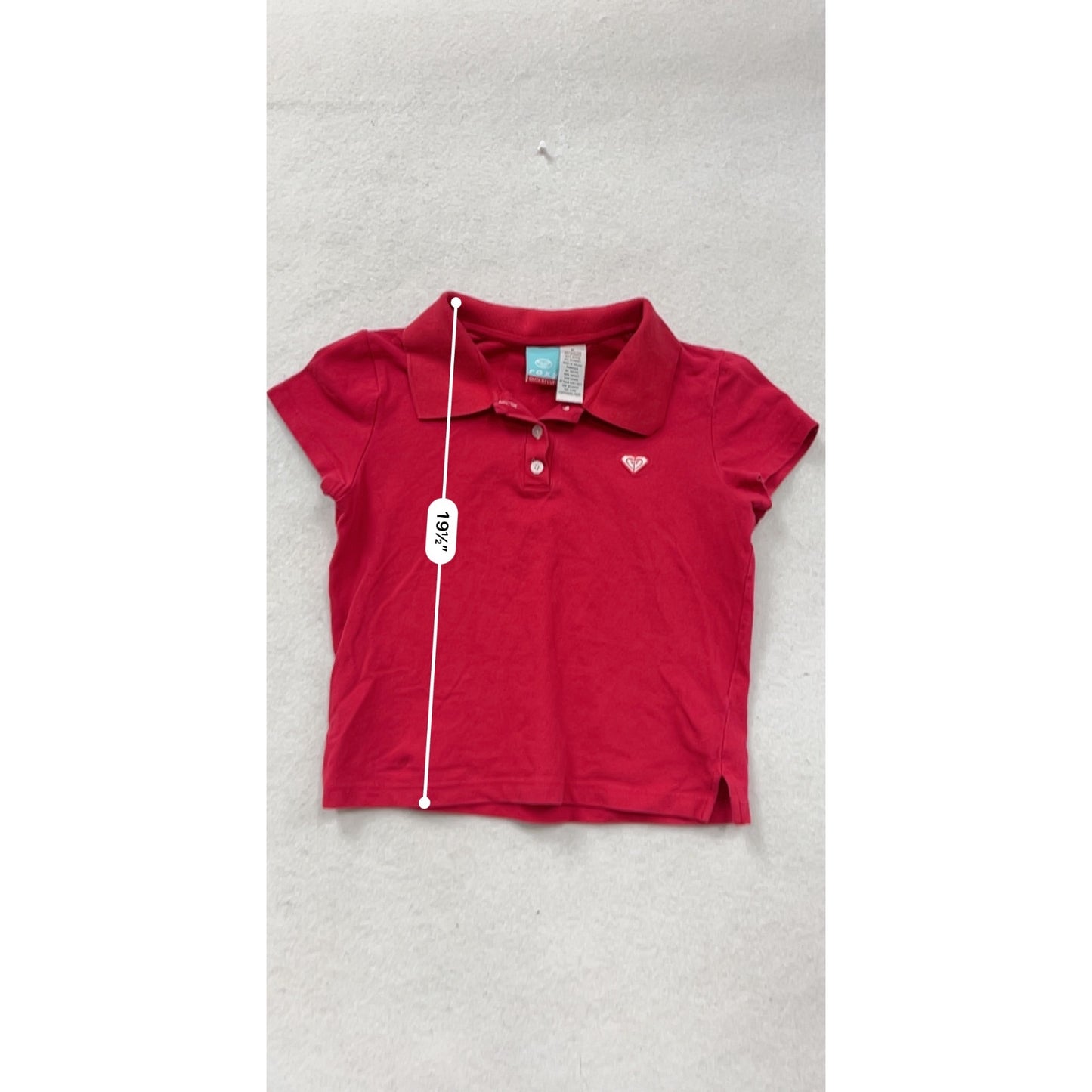Roxy Y2K Medium Red Polo Shirt #8870