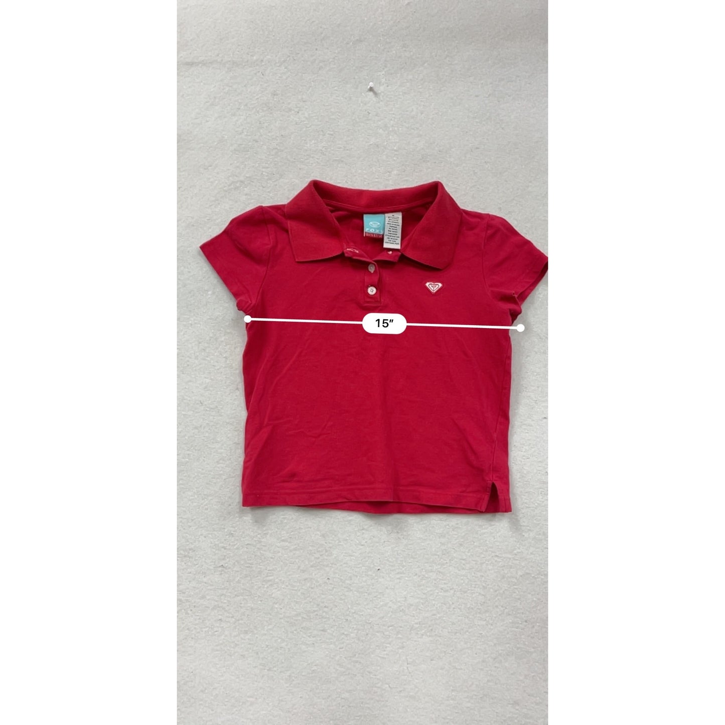 Roxy Y2K Medium Red Polo Shirt #8870