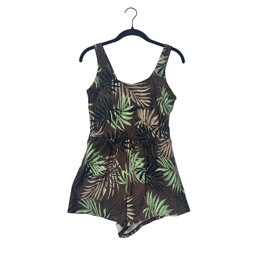 Blair Tropical Print One-Piece Swimsuit Romper Style Size 10 #8721