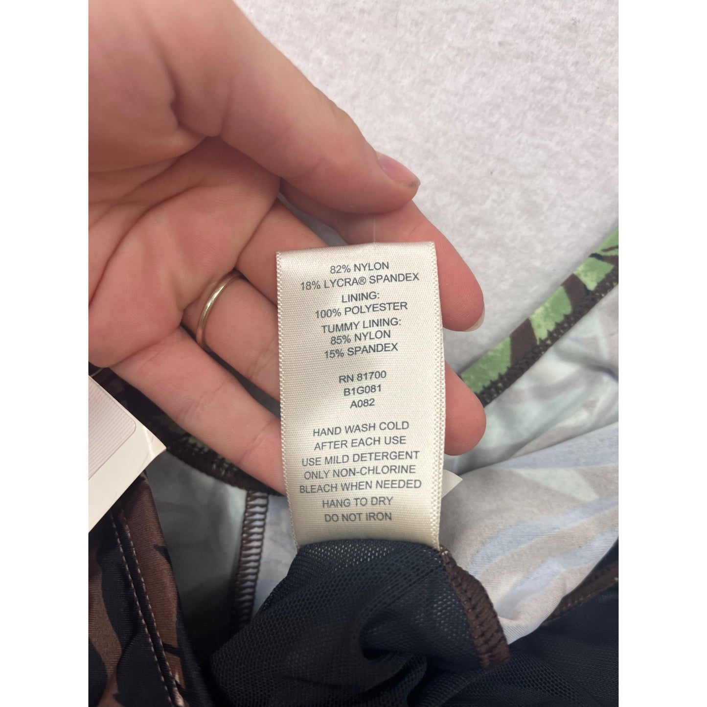 Blair Tropical Print One-Piece Swimsuit Romper Style Size 10 #8721