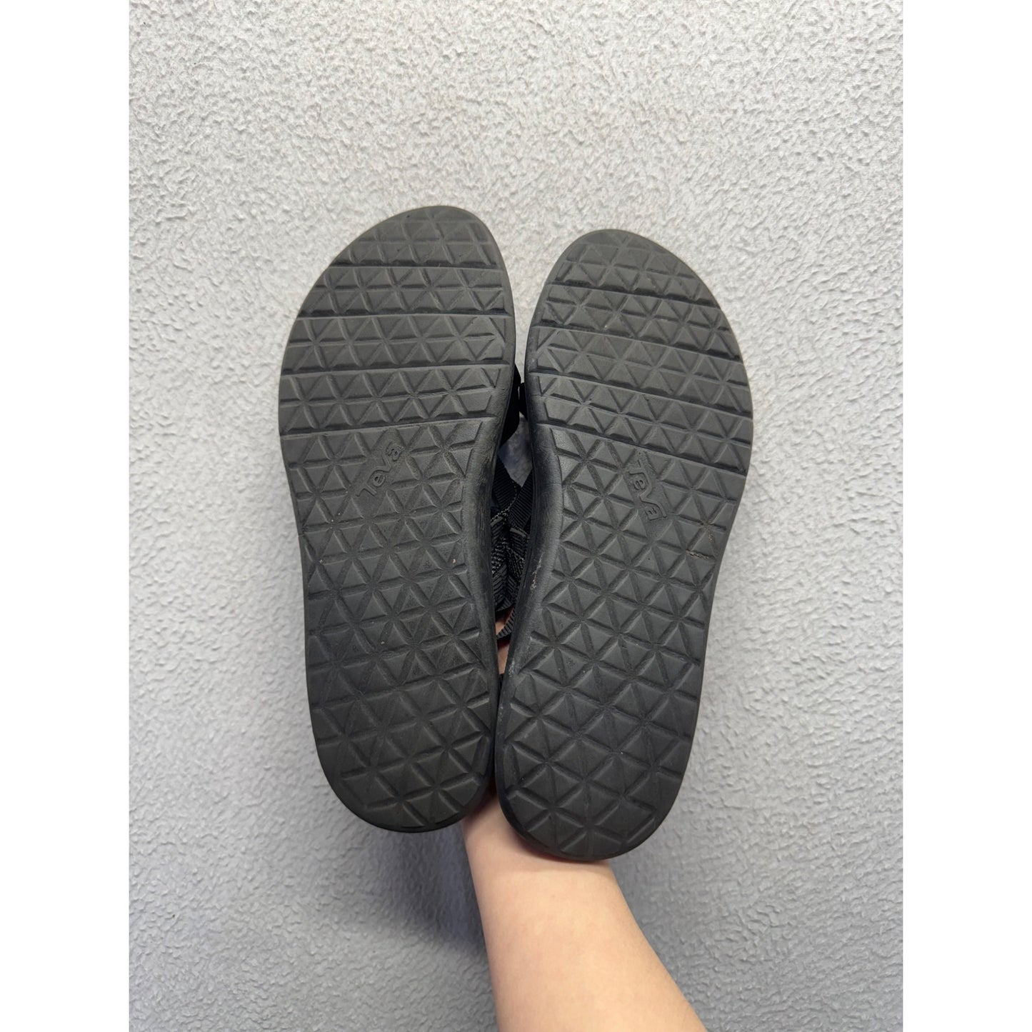Teva Black Strappy Sandals With Adjustable Straps & Cushioned Soles #9631