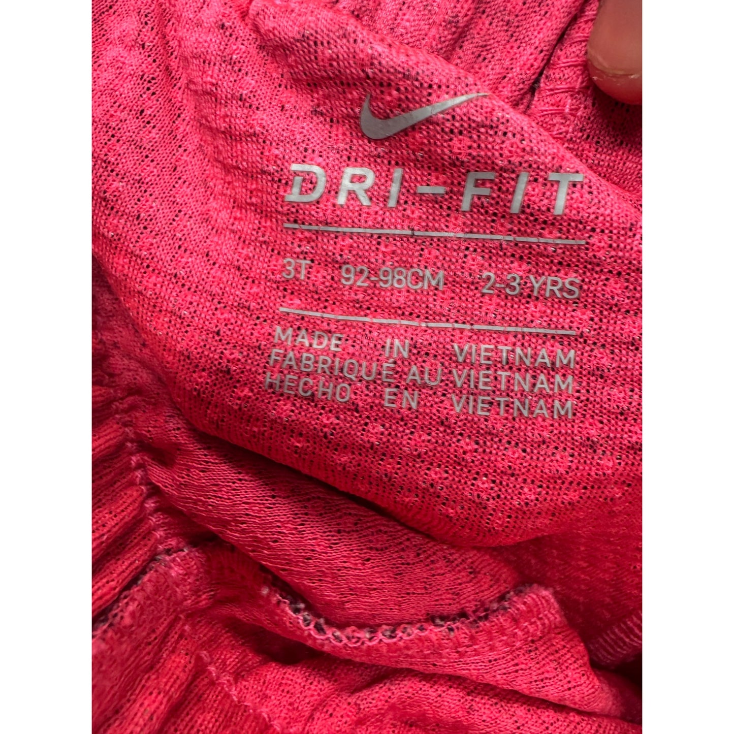 Nike Dri-Fit Athletic Shorts Pink/Black Heather Toddler Size 3T #7917