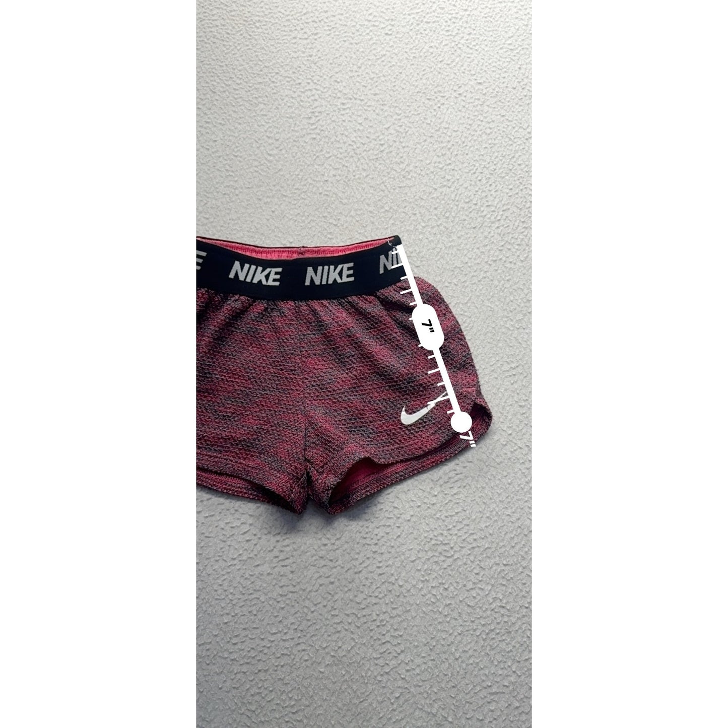 Nike Dri-Fit Athletic Shorts Pink/Black Heather Toddler Size 3T #7917