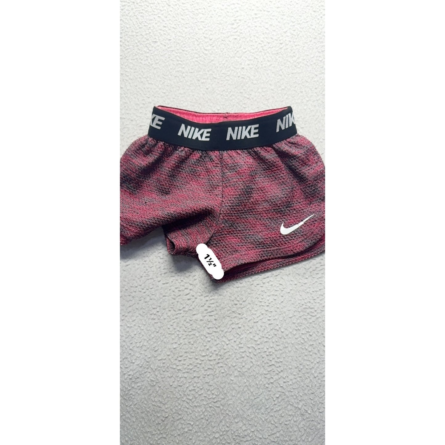 Nike Dri-Fit Athletic Shorts Pink/Black Heather Toddler Size 3T #7917