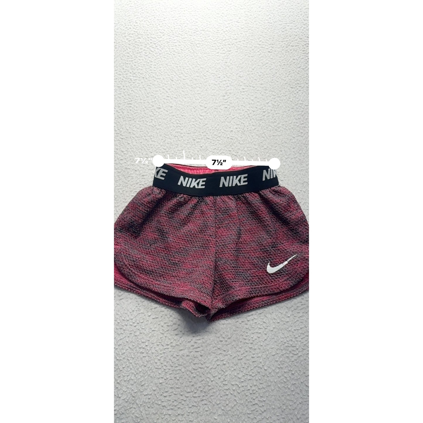 Nike Dri-Fit Athletic Shorts Pink/Black Heather Toddler Size 3T #7917