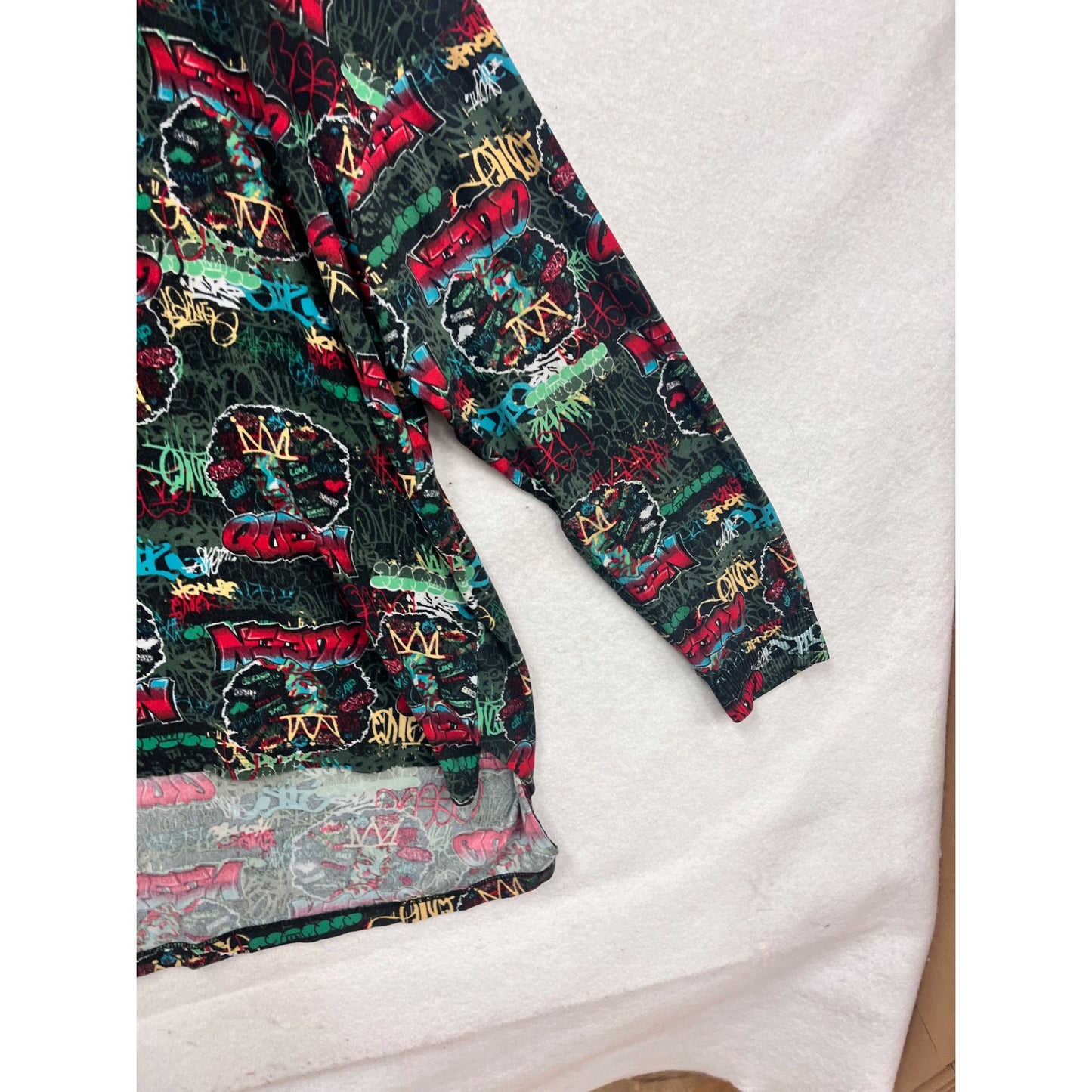 One Stop Up Urban Graffiti Print Hoodie 2X #601A