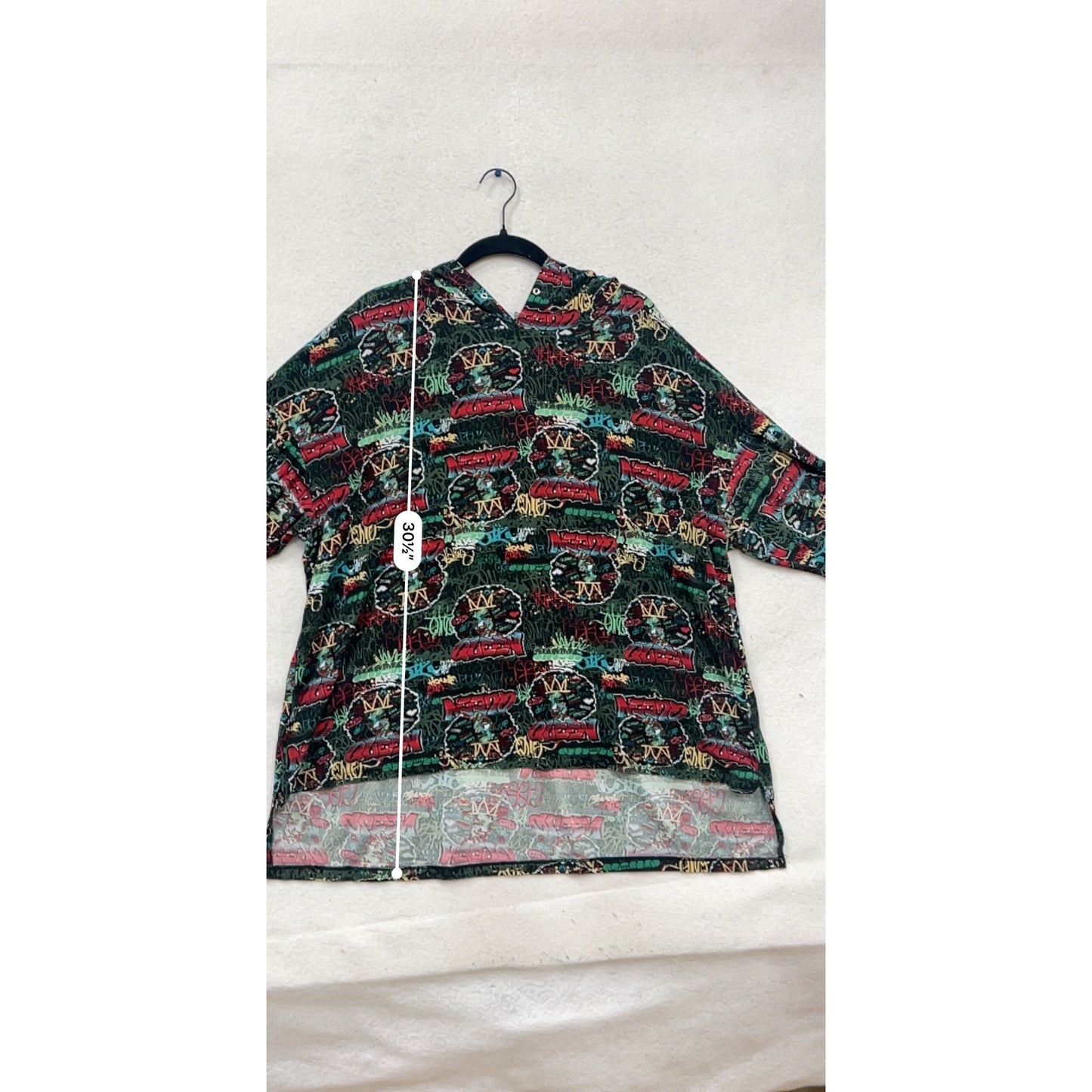 One Stop Up Urban Graffiti Print Hoodie 2X #601A