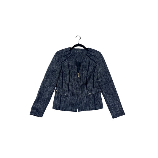 Anne Klein Womens Size 2 Stretch Blazer With Zipper Front #6682